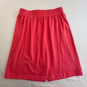 Abernathy Red Elastic Waist Terry Cloth Mini Skirt